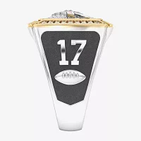 True Fans Fine Jewelry Josh Allen Buffalo Bills Mens 1/2 CT. Natural White Diamond 10K Two Tone Gold Fashion Ring