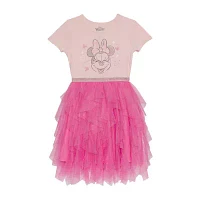 Disney Collection Little & Big Girls Short Sleeve Cap Sleeve Minnie Mouse Tutu Dress