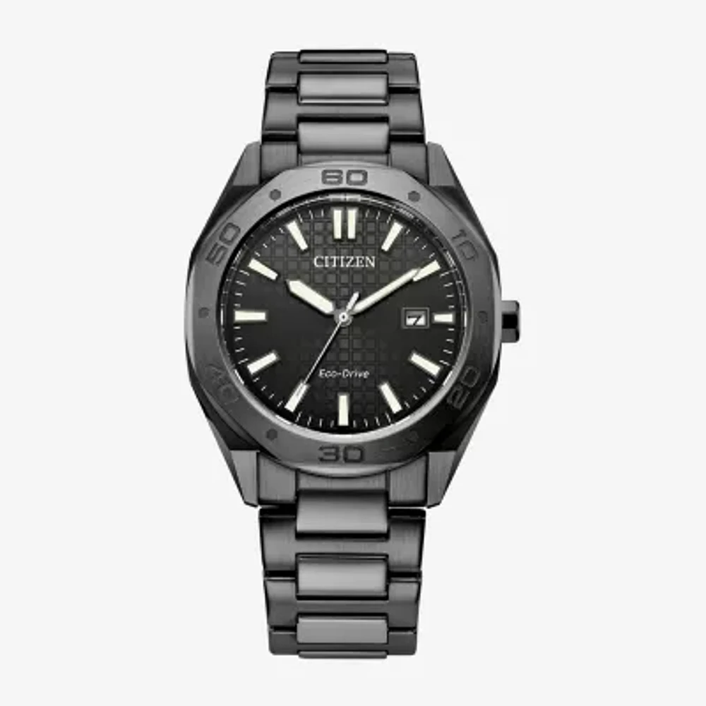 Citizen Mens Black Stainless Steel Bracelet Watch Bm7637-81h