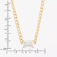 (H-I / Si1-Si2) Womens 1 CT. Lab Grown White Diamond 10K Gold Pendant Necklace