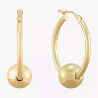 14K Gold 19mm Hoop Earrings