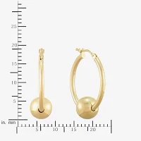 14K Gold 19mm Hoop Earrings