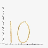 14K Gold 40mm Round Hoop Earrings