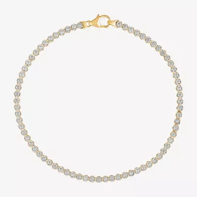 10K Two Tone Gold 7.25 Inch Chain Bracelet