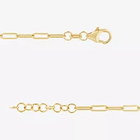 10K Gold 7.5 Inch Paperclip Bar Id Bracelet