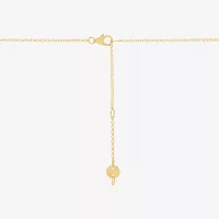 Womens 10K Gold Round Pendant Necklace