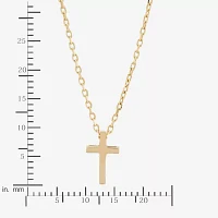 Womens 14K Gold Cross Pendant Necklace