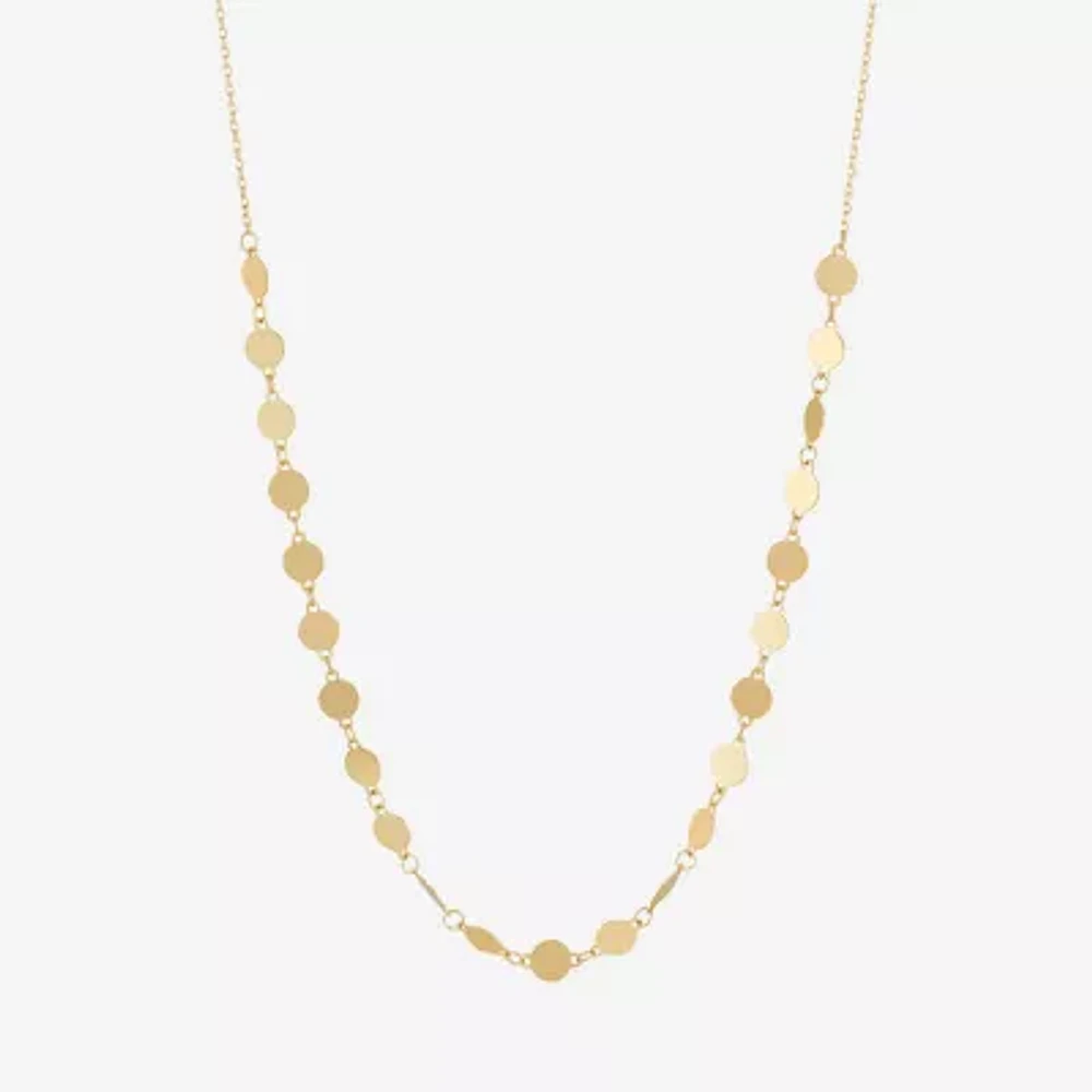 14K Gold 18 Inch Solid Cable Chain Necklace