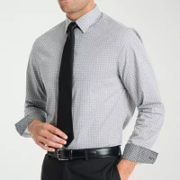 Nick Graham Fitted Mens Modern Fit Easy Care Long Sleeve Dress Shirt