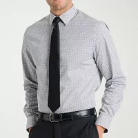 Nick Graham Fitted Mens Modern Fit Easy Care Long Sleeve Dress Shirt