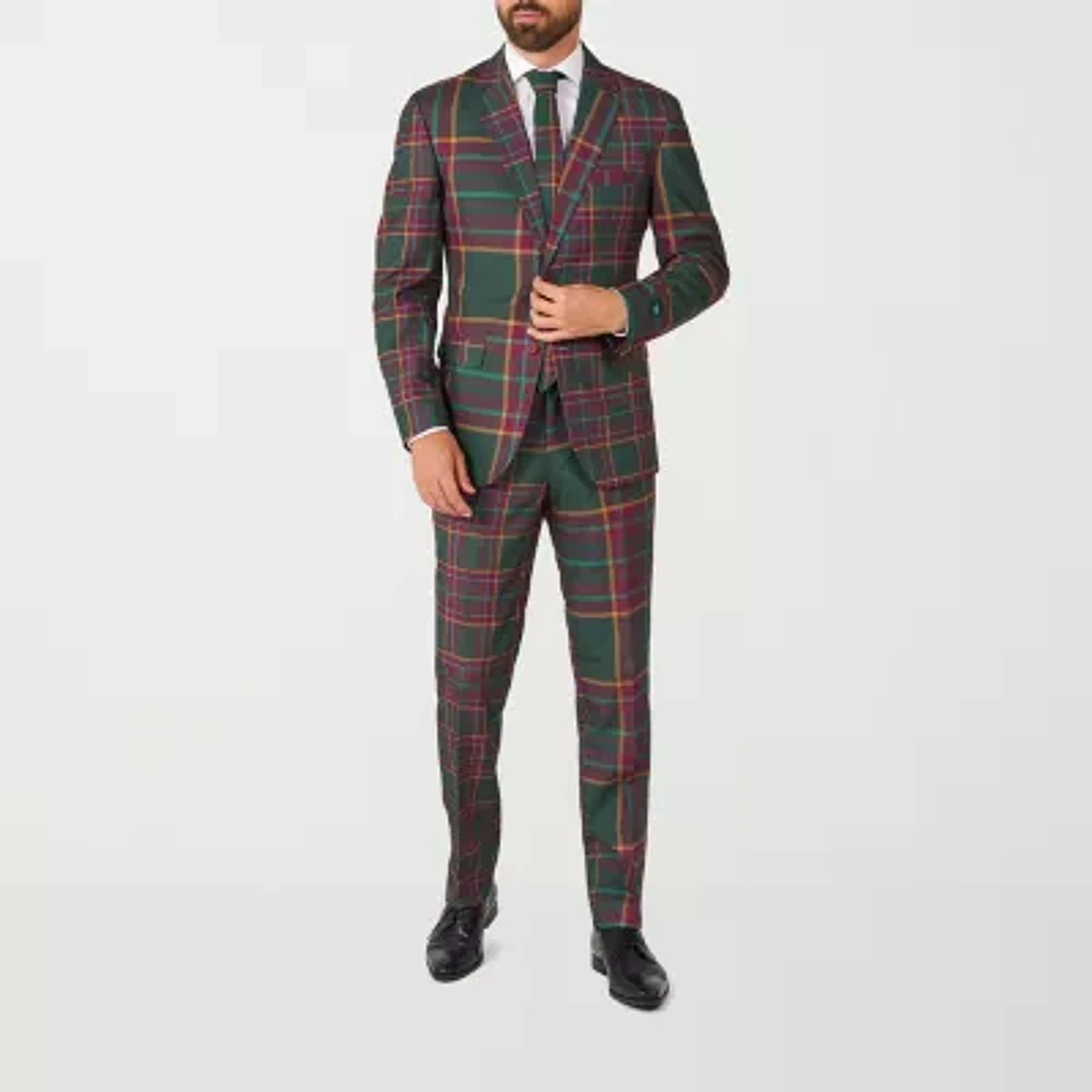 OppoSuits Mens Christmas Mixed Mesh 3-pc Suit