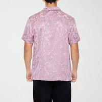 Forever 21 Mens Short Sleeve Paisley Button-Down Shirt