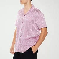 Forever 21 Mens Short Sleeve Paisley Button-Down Shirt
