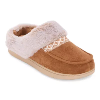 Isotoner Microsuede Square Womens Moccasin Slippers