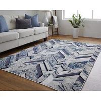 Weave and Wander Armada Modern Herringbone Indoor Rectangular Area Rug