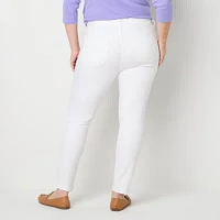 St. John's Bay - Plus Womens Mid Rise Skinny Fit Jean
