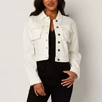 a.n.a Midweight Denim Womens Cropped Jacket