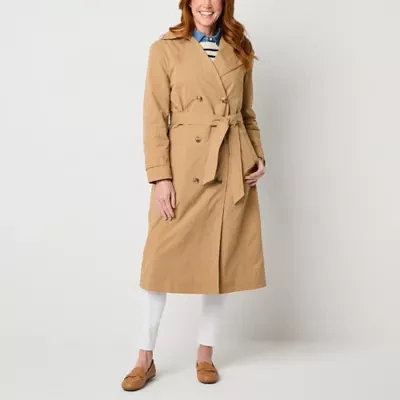 St. John's Bay Midweight Womens Trench Coat