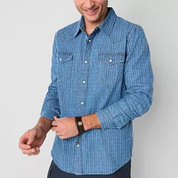 Frye and Co. Mens Regular Fit Long Sleeve Button-Down Shirt