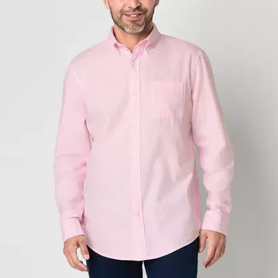 St. John's Bay Performance Oxford Mens Classic Fit Long Sleeve Button-Down Shirt