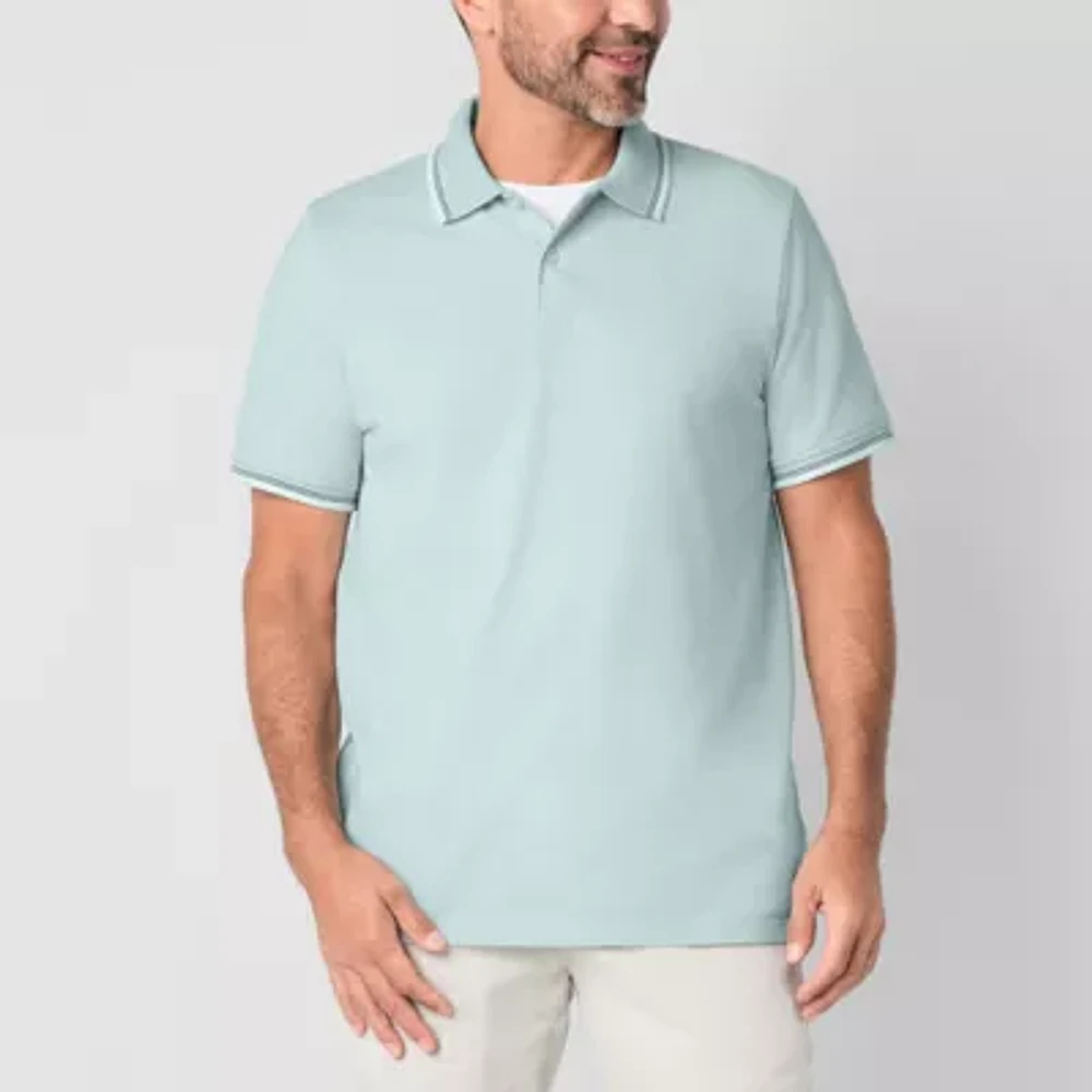 St. John's Bay Essential Oxford Mens Slim Fit Short Sleeve Polo Shirt