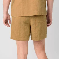Arizona 6" Mens Textured Pull-On Short
