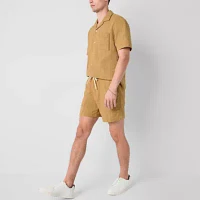 Arizona 6" Mens Textured Pull-On Short