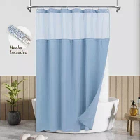 Awesome Home™ Polyester Waffle Snap Liner Shower Curtain Set