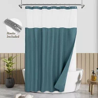 Awesome Home™ Polyester Waffle Snap Liner Shower Curtain Set