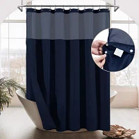 Awesome Home™ Waffle With Snap In Liner Shower Curtain