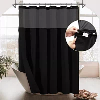 Awesome Home™ Waffle With Snap Liner Shower Curtain