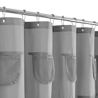 Awesome Home™ With Mesh Pockets Shower Curtain