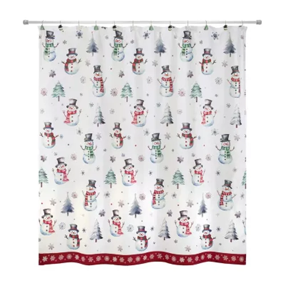 Avanti Winter Snowman Shower Curtain