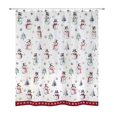 Avanti Winter Snowman Shower Curtain