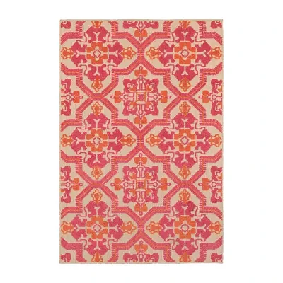 Covington Home Celestia Mixed Pile Floral Indoor Outdoor Rectangular Area Rug