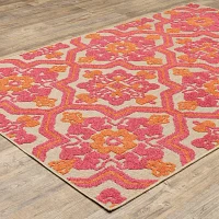 Covington Home Celestia Mixed Pile Floral Indoor Outdoor Rectangular Area Rug