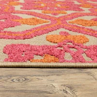 Covington Home Celestia Mixed Pile Floral Indoor Outdoor Rectangular Area Rug