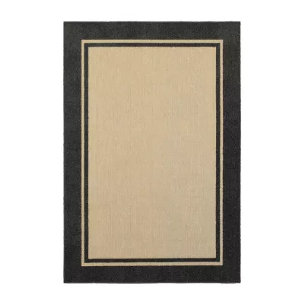 Covington Home Celestia Mixed Pile Border Indoor Outdoor Rectangular Area Rug