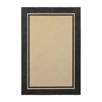 Covington Home Celestia Mixed Pile Border Indoor Outdoor Rectangular Area Rug