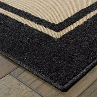 Covington Home Celestia Mixed Pile Border Indoor Outdoor Rectangular Area Rug