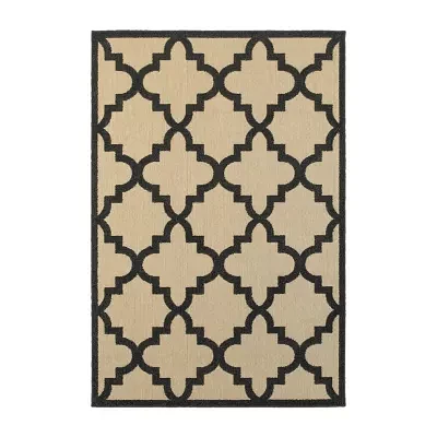 Covington Home Celestia Mixed Pile Lattice Indoor Outdoor Rectangular Area Rug