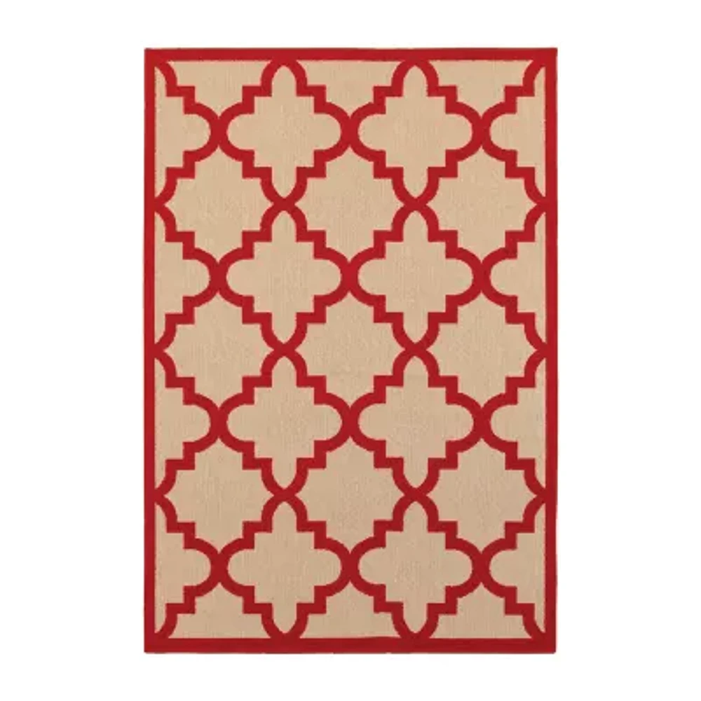 Covington Home Celestia Mixed Pile Lattice Indoor Outdoor Rectangular Area Rug