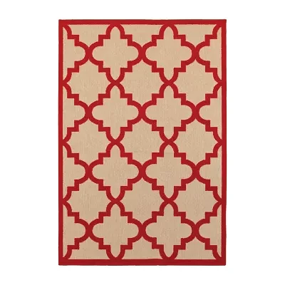 Covington Home Celestia Mixed Pile Lattice Indoor Outdoor Rectangular Area Rug
