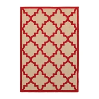 Covington Home Celestia Mixed Pile Lattice Indoor Outdoor Rectangular Area Rug