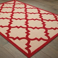 Covington Home Celestia Mixed Pile Lattice Indoor Outdoor Rectangular Area Rug