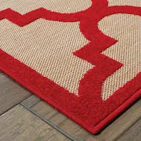 Covington Home Celestia Mixed Pile Lattice Indoor Outdoor Rectangular Area Rug