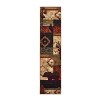 Covington Home Willow Patchwork Lodge 22"X90" Indoor Rectangular Runner