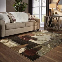 Covington Home Willow Patchwork Lodge 46"X65" Indoor Rectangular Accent Rug