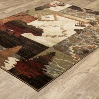 Covington Home Willow Patchwork Lodge 46"X65" Indoor Rectangular Accent Rug