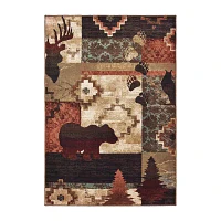 Covington Home Willow Patchwork Lodge Indoor Rectangular Area Rug